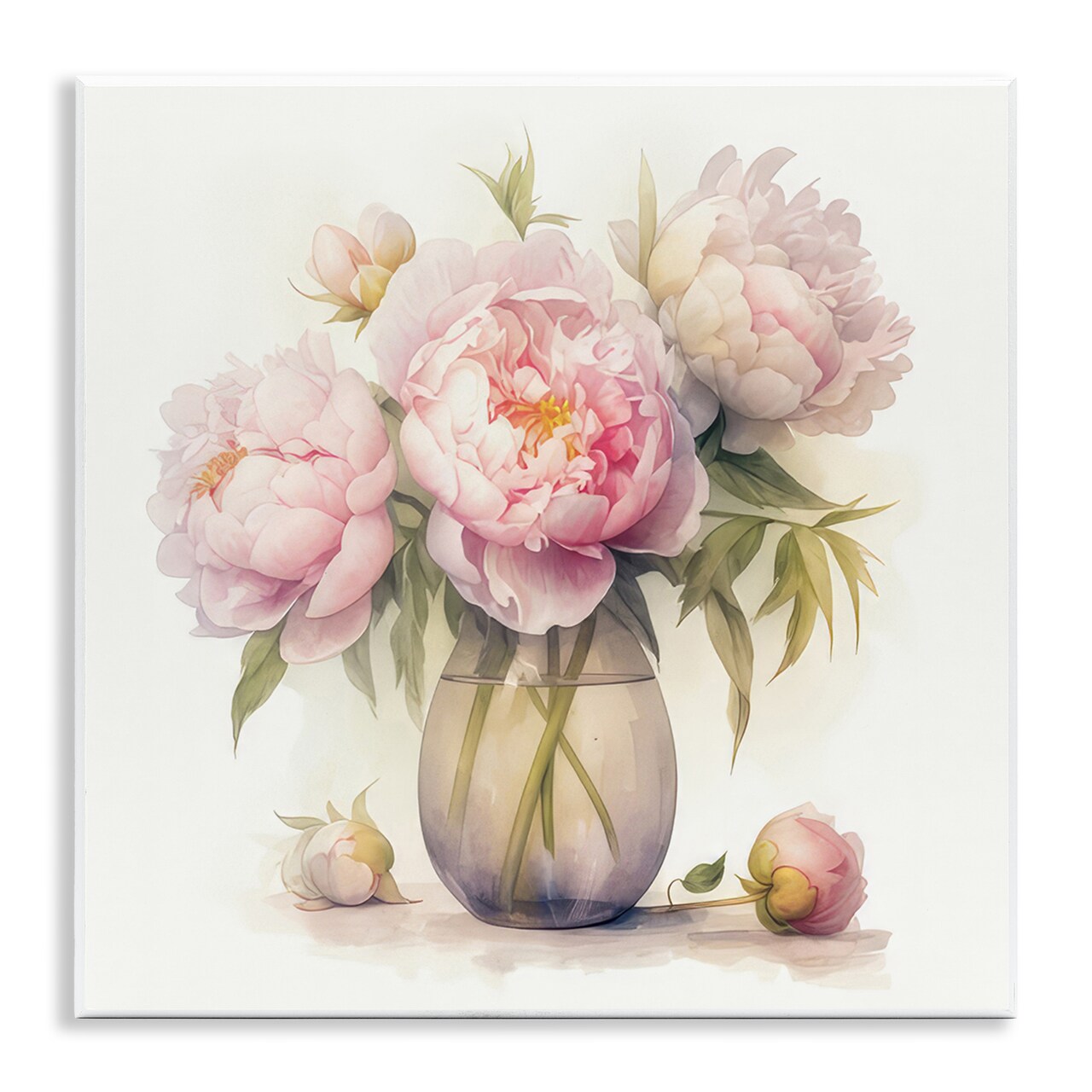 Stupell Industries Charming Pink Peonies Wall Plaque Art Design by LSR Design Studio